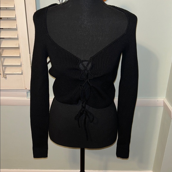 Urban Outfitters Black Lace-Up Crop Top - Picture 4 of 5